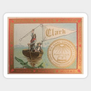 Vintage 1910 T51 Murad COLLEGE SERIES Clark University Card Reproduction Sticker